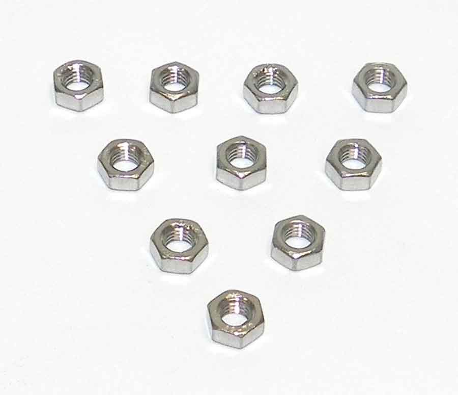 Nut, Hex 5mm Stainless - Pack Of 10