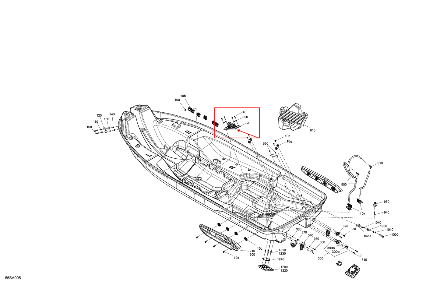 Hull Insert Sea-Doo OEM# 293450384