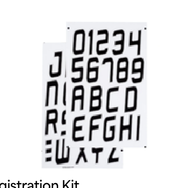 Sea-Doo Registration Kit 3" (7.6 cm) All watercraft - Black OEM# 295100570 | Sea-Doo 295100570