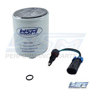 Fuel / Water Separator Mercury 10 Micron W/Sensor OEM# 35-8M0095659,