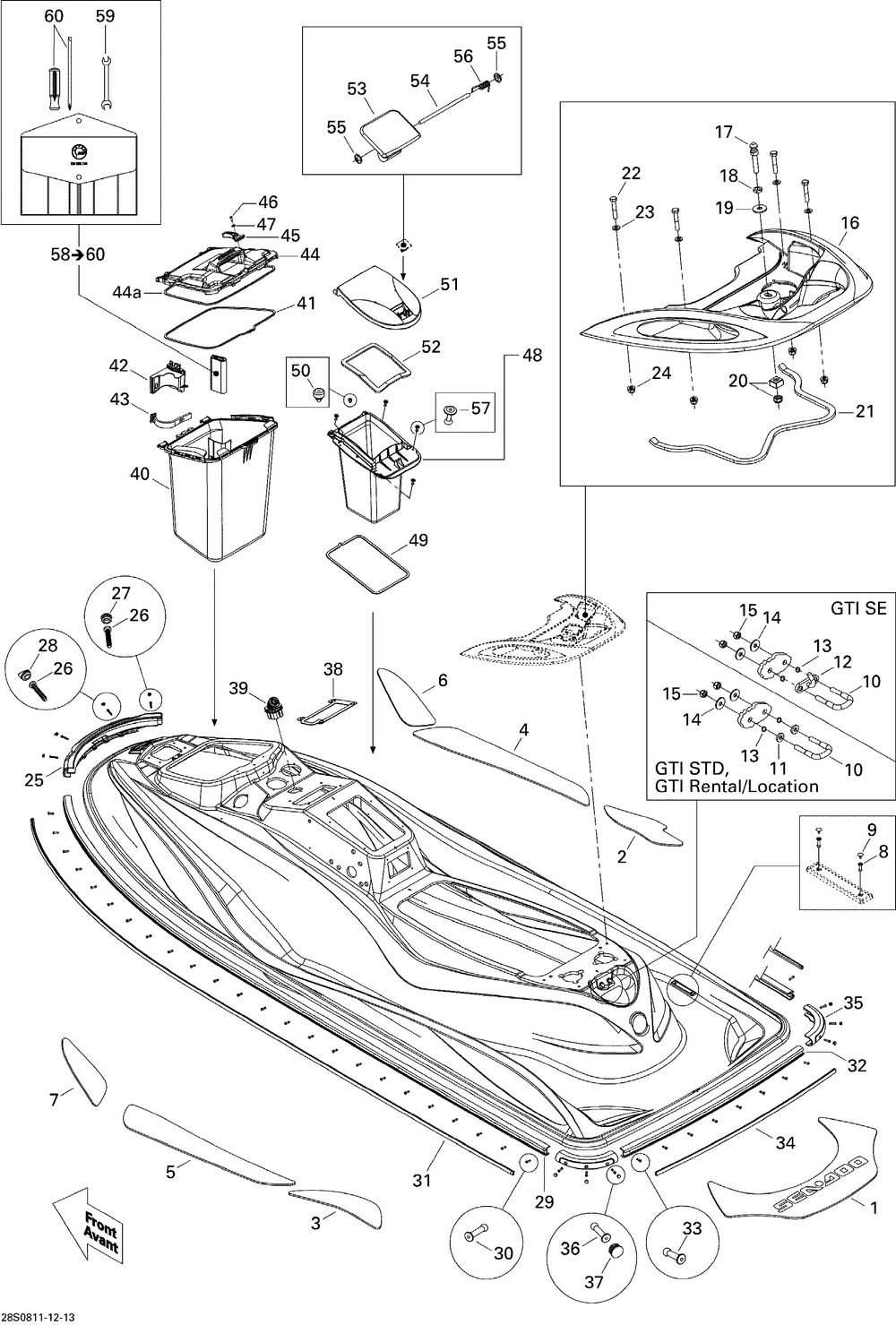 CORNER BUMPER CORNER - Sea-Doo OEM# 291002244