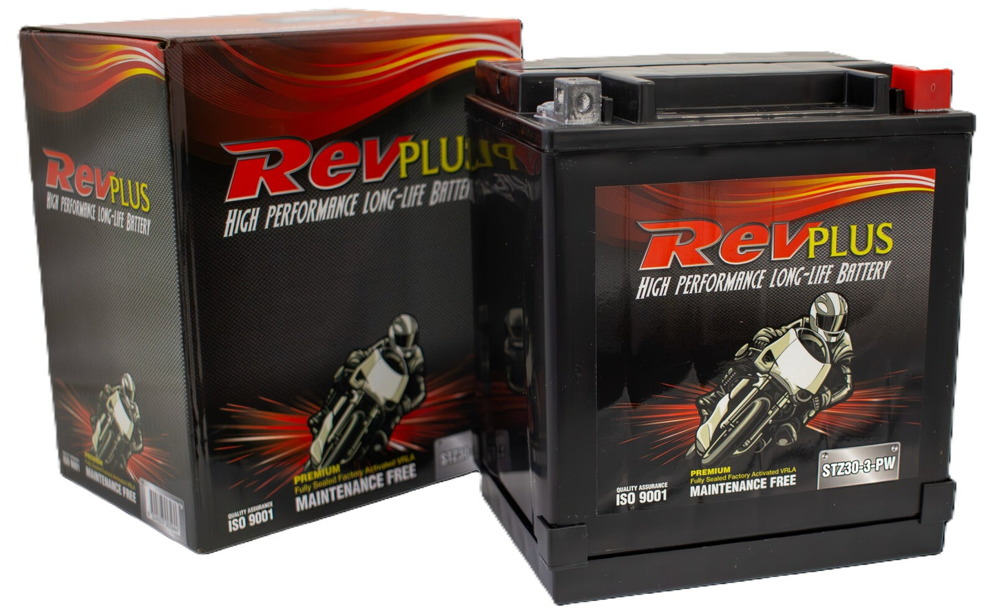 RevPlus STZ30-3-PW: 12V 385 CCA High-Performance Battery