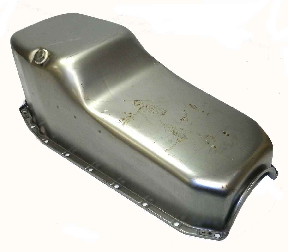 Oil Pan Right side Dipstick - S/B 2 pc. RMS GM V-8 w/splash Tray