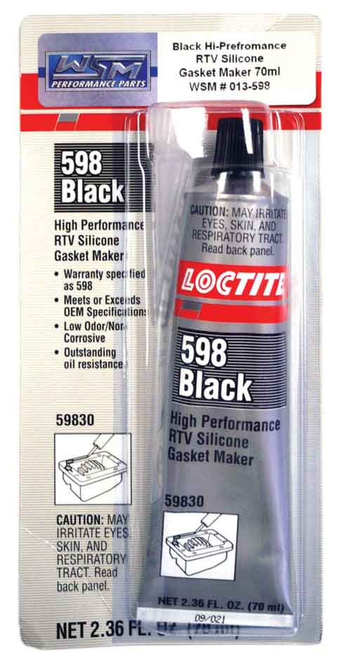 Liquid Gasket, Silicone Black 598 80ml Tube