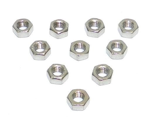 Nut, Hex 6mm Stainless - Pack Of 10