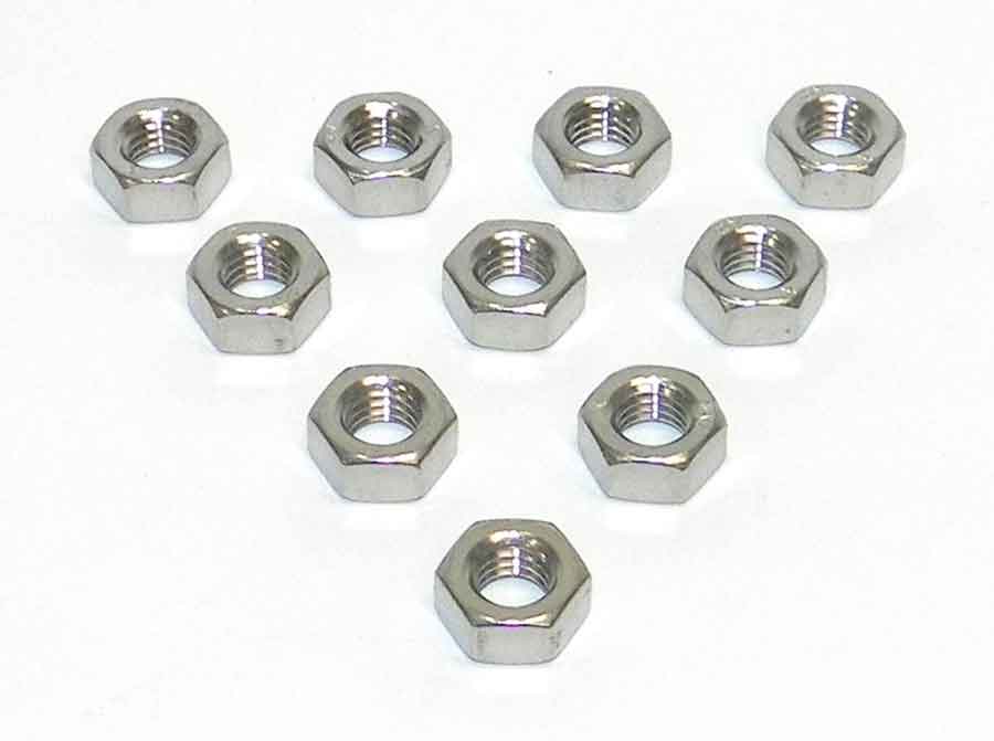Nut, Hex 8mm Stainless - Pack Of 10 OEM# 3240058,