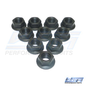 Nut, Hex Flanged 10mm Black - Pack Of 10 OEM# 3240059,
