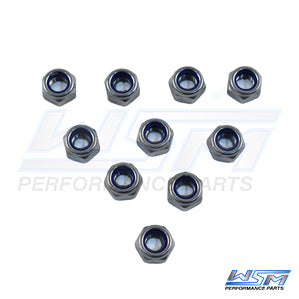 Nut, Nylon Lock 8mm Stainless - Pack Of 10
