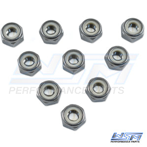 Nut, Nylon Lock 10mm Stainless - Pack Of 10 OEM# 13914,