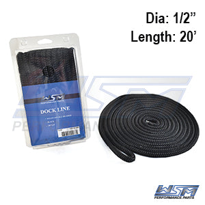 Dock Line 1/2'' x 20' Nylon Black OEM#: âOEM#:
