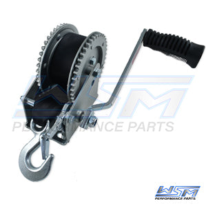 Trailer Winch 2000LB 20' Strap w/ Hook Dual Gear OEM#: âOEM#: