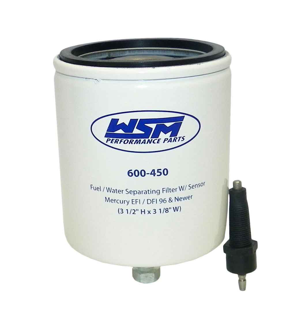 Fuel / Water Separator Mercury / Mariner 110 - 300 Hp 10 Micron w/ Electric Sensor OEM# 35-184584,