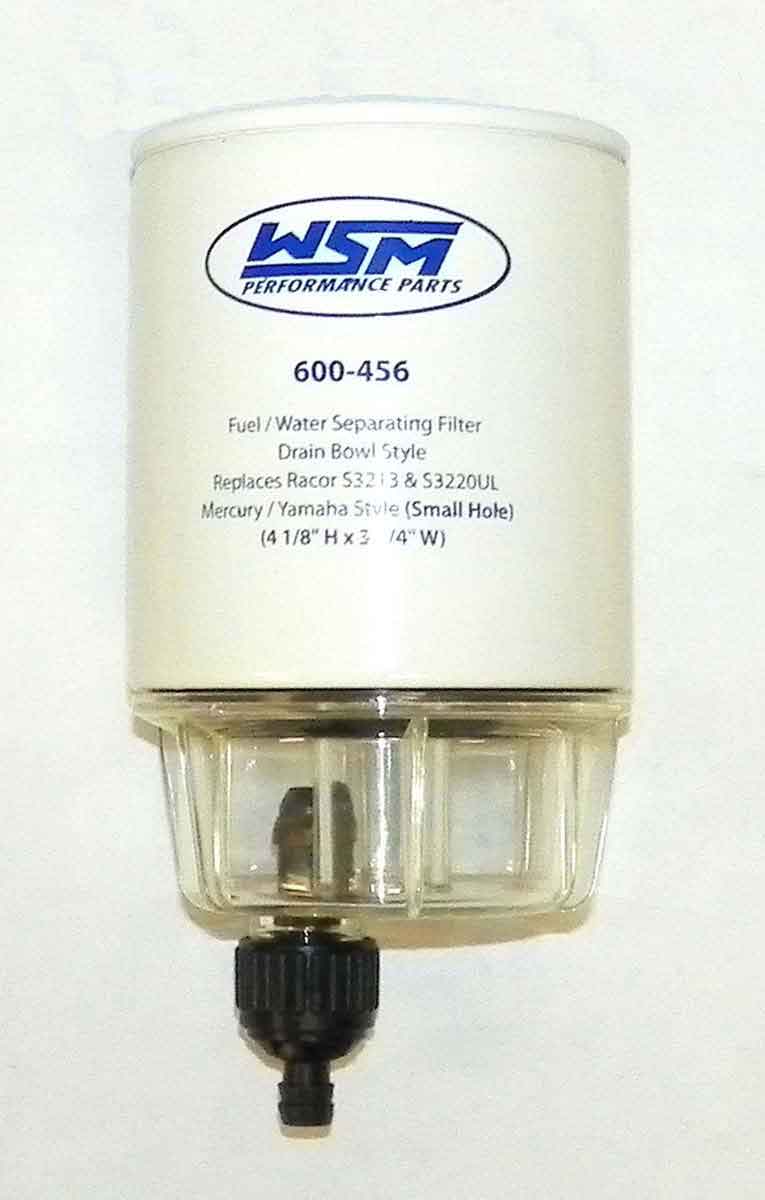 Fuel / Water Separator Kit Mercury / Yamaha Filter w/Clear Drain Bowl OEM# 35-809100,