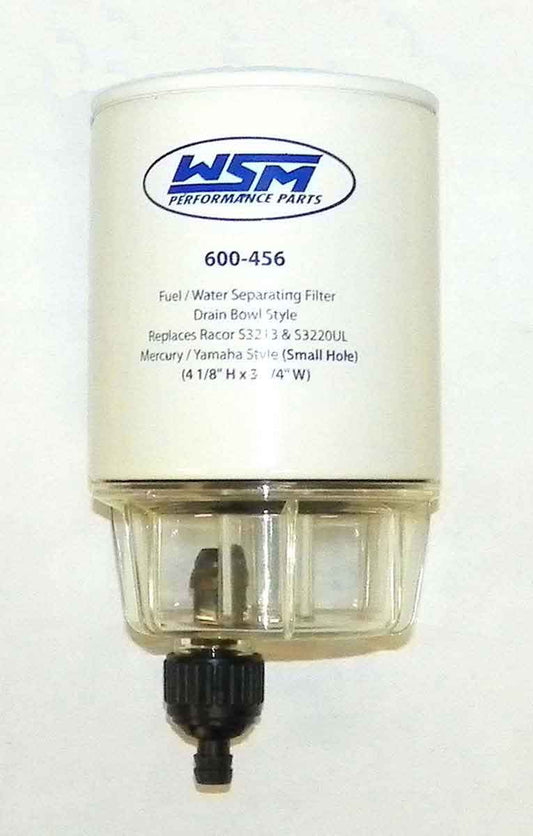 Fuel / Water Separator Kit Mercury / Yamaha Filter w/Clear Drain Bowl OEM# 35-809100,