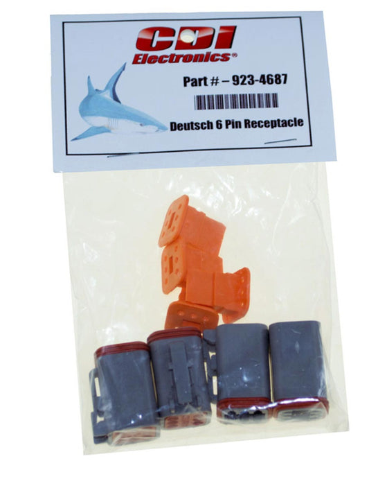Deutsch Receptacle, 6-Pin W/Locking Wedge SKU: 923-4687