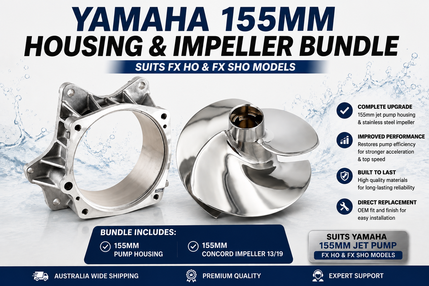 Yamaha FX-HO 155mm Jet Pump Housing Bundle