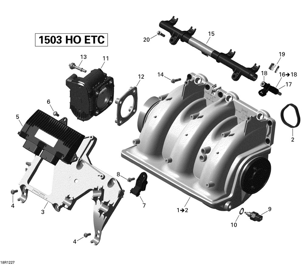 Induction Manifold - 2012 RXT - USED - Sea - Doo 420867951