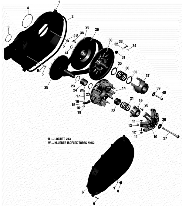 VARIATOR COVER - Sea-Doo OEM #420212500