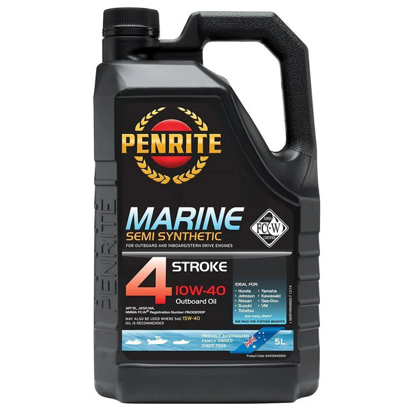Marine Semi Synthetic Oil - 5 Litres - Penrite MAR10W4005 – SKU MAR10W4005