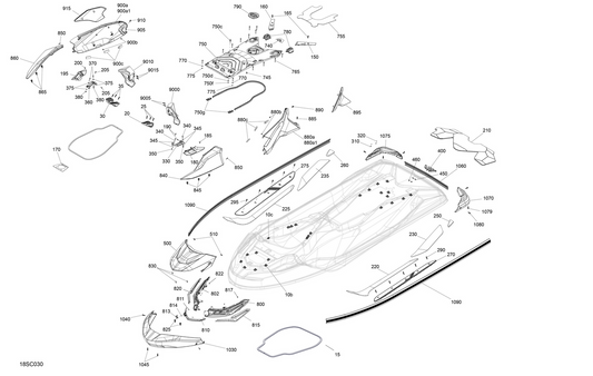 RH Front Anti Slip Mat - Sea-Doo OEM#291005348