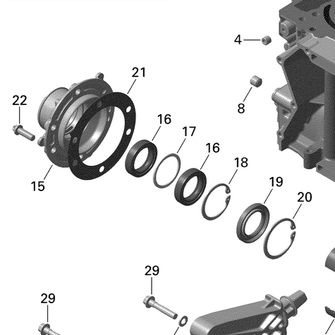 PTO Cover Assembly Sea-Doo 420911681