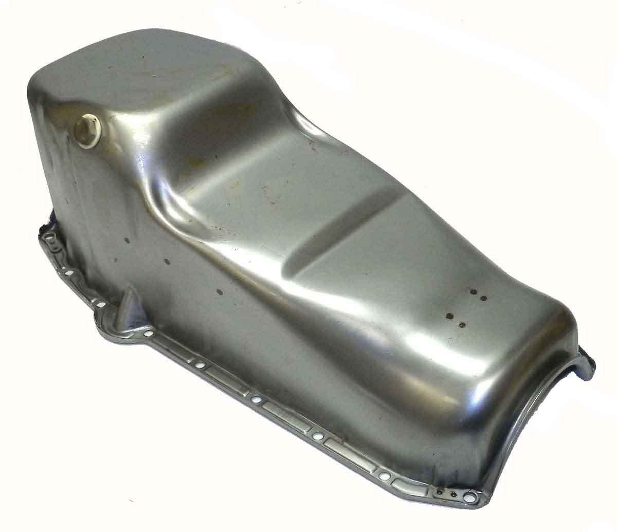 Oil Pan Left side Dipstick -S/B - 2 PC. RMS GM V-8 w/Splash Tray