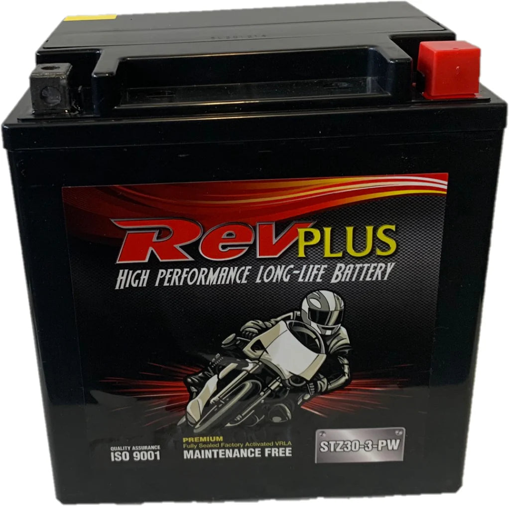 RevPlus STZ30-3-PW: 12V 385 CCA High-Performance Battery