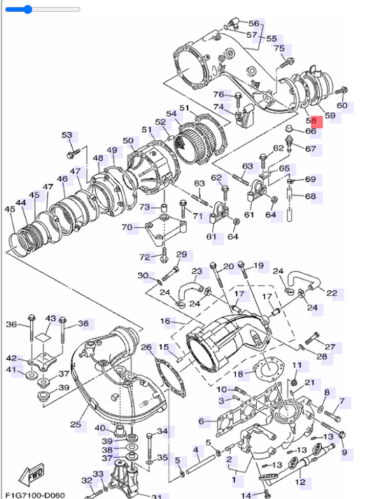 GASKET, EXHAUST PIPE - Yamaha OEM # 68N-14623-00-SKU 68N-14623-00-GASKET, EXHAUST PIPE - Yamaha OEM# # 68N