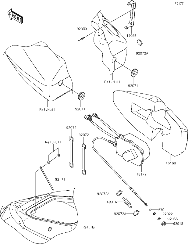 ACTUATOR,JET PUMP-Kawasaki-OEM# 16172-0033