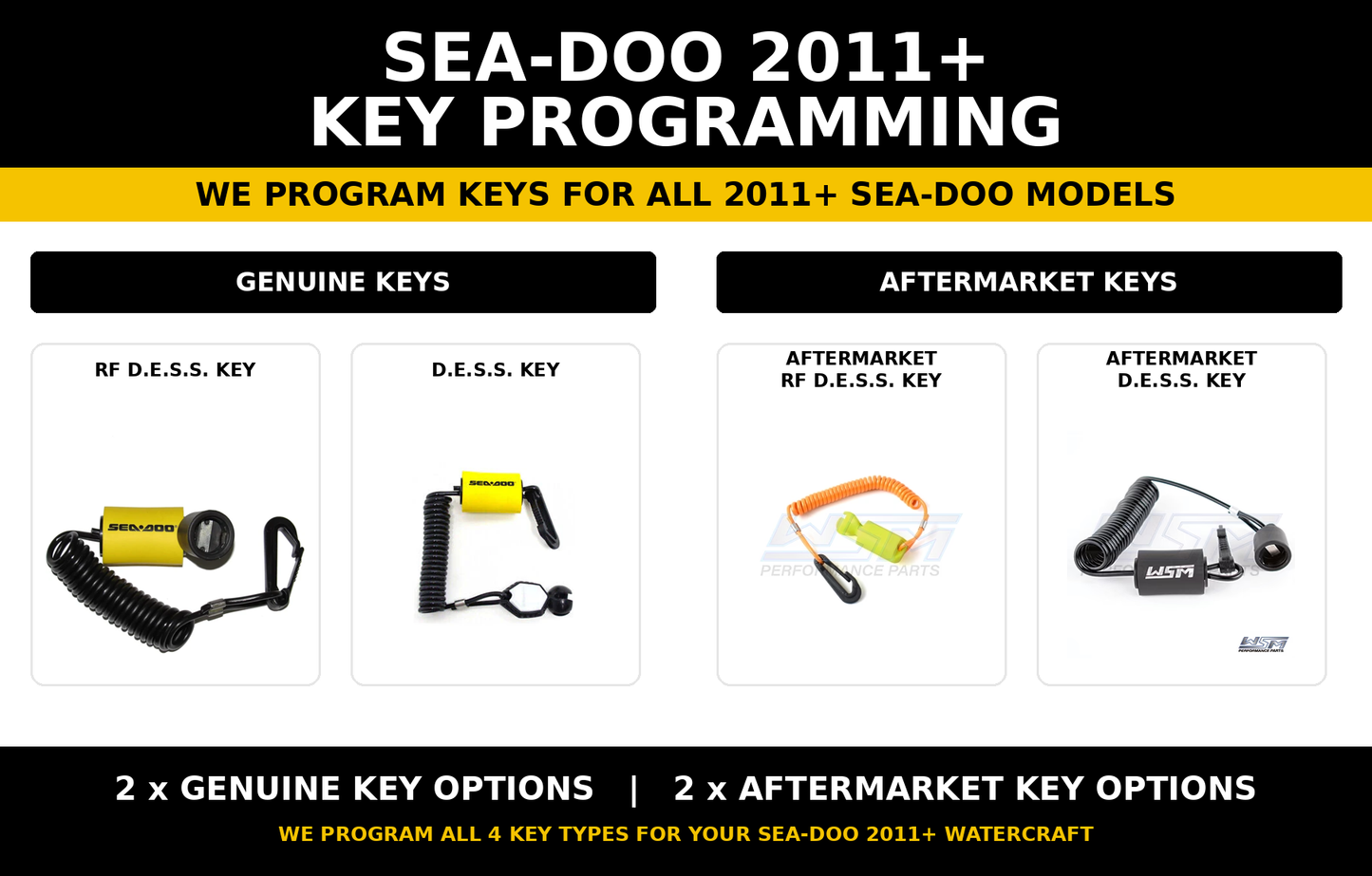 Sea-Doo Key Programming w/Lanyard - Aftermarket or Genuine